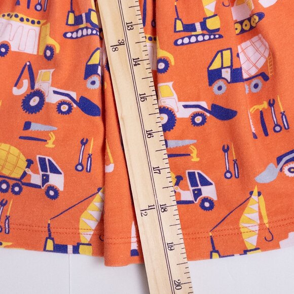 Piccolina Construction Truck Print Sleeveless Summer Tank Dress Orange Girls 2T - Picture 8 of 8